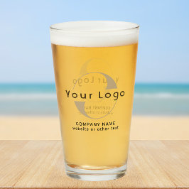 Copo De Pint Logotipo comercial + texto Limpar cerveja da empre
