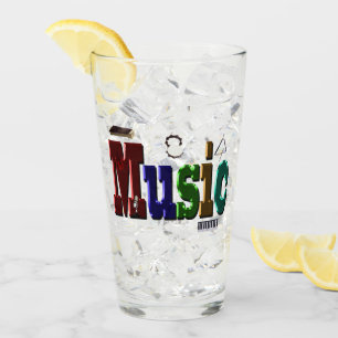 Copo De Pint Logotipo De Imagem Musical Com Instrumentos,