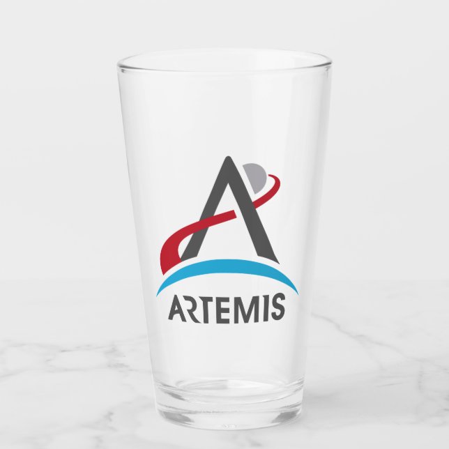 Copo De Pint Logotipo do Programa Artemis da NASA Marte 2024 As (Frente)