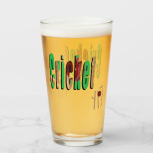 Copo De Pint Logotipo E Pedras De Críquete,