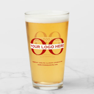 Copo De Pint Logotipo e texto personalizados