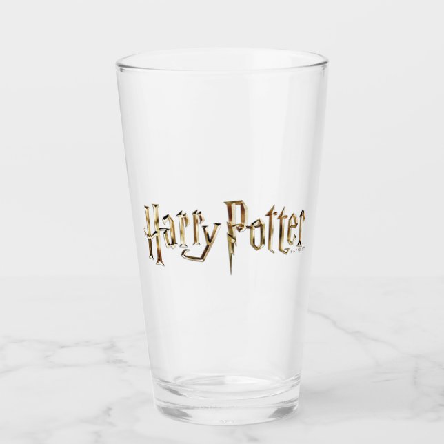 Copo De Pint Logotipo Harry Potter Dourado (Frente)
