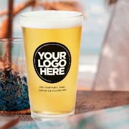 Copo De Pint Logotipo personalizado e óculos de cerveja de text