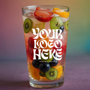 Copo De Pint Logotipo personalizado e óculos de cerveja de text