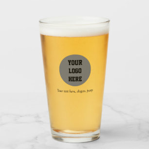 Copo De Pint Logotipo personalizado Texto comercial Preto Scrip