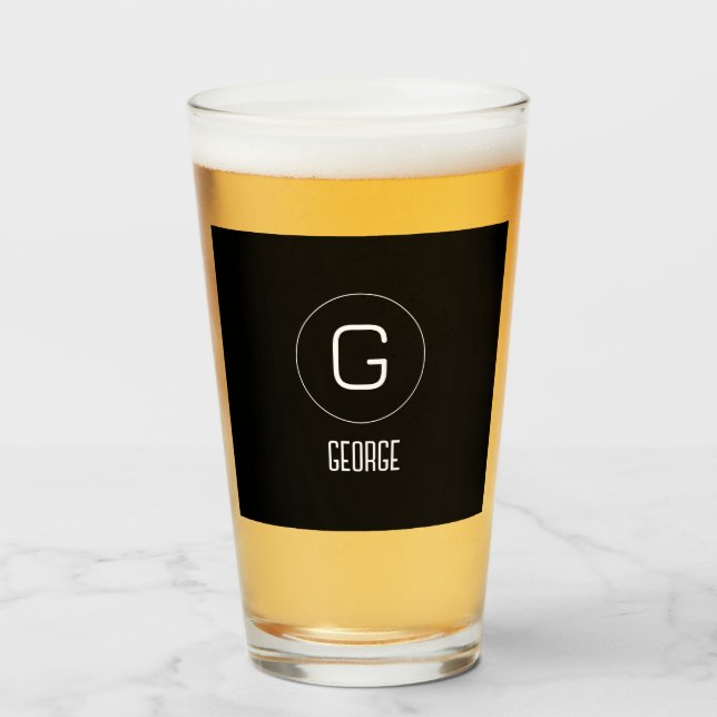 Copo De Pint Logotipo personalizável de nome pessoal (Frente (Preenchido))