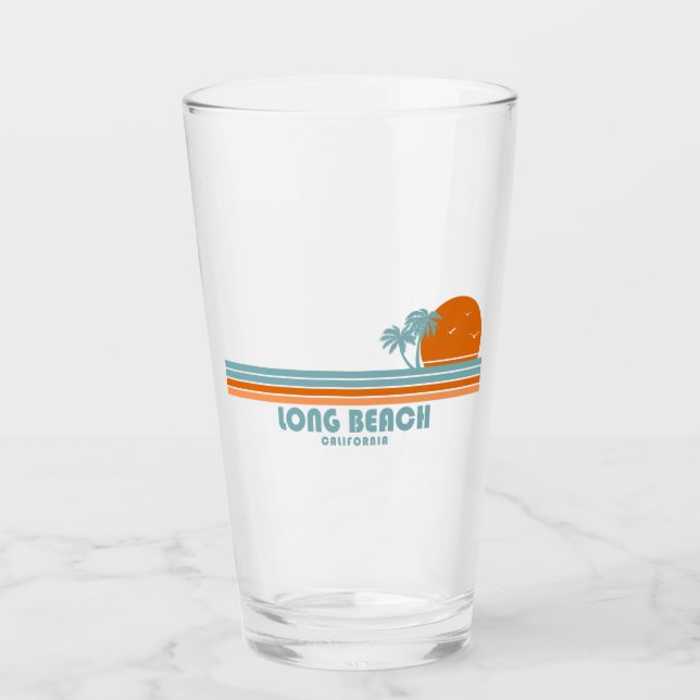 Copo De Pint Long Beach California Sun Palm Trees (Frente)