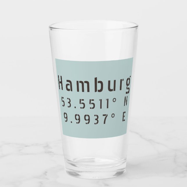 Copo De Pint Longitude de Hamburgo Latitude (Frente)
