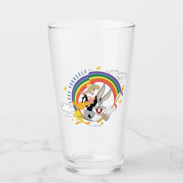 Copo De Pint LOONEY TUNES™ - Love Yourself Pride Badge (Frente)