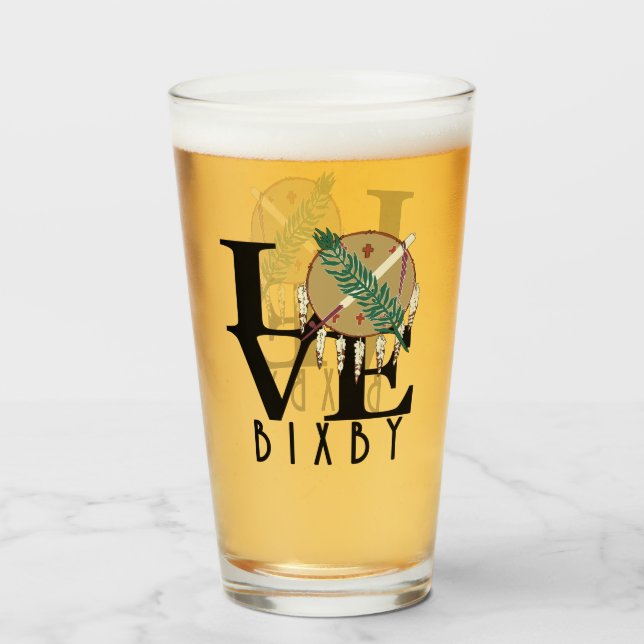 Copo De Pint LOVE Bixby Oklahoma (Frente (Preenchido))