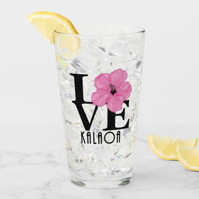 Copo De Pint LOVE Kalaoa rosa (Gelo frontal)