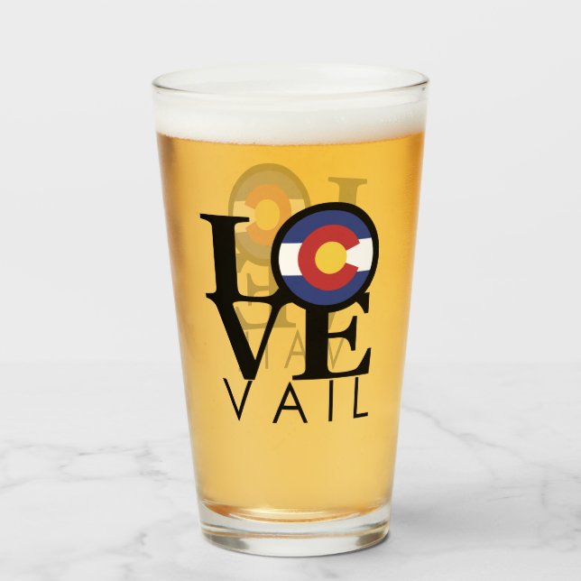 Copo De Pint LOVE Vail Colorado (Traseira (Preenchido))