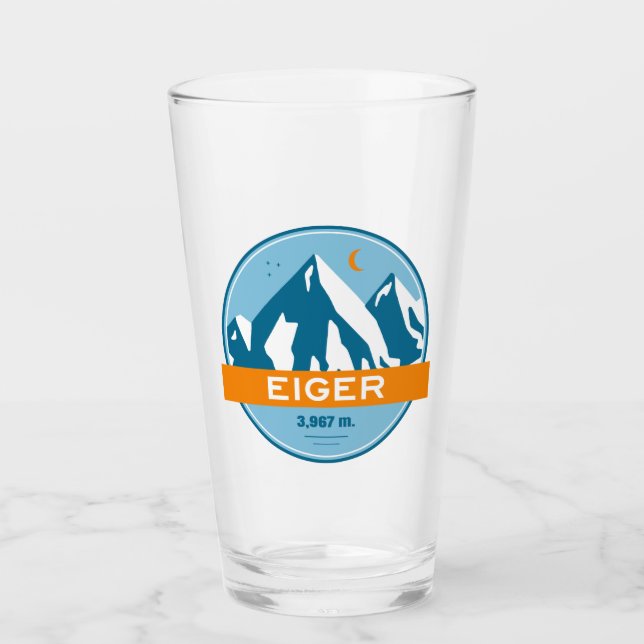 Copo De Pint Lua de Estrelas de Suiça Eiger (Frente)