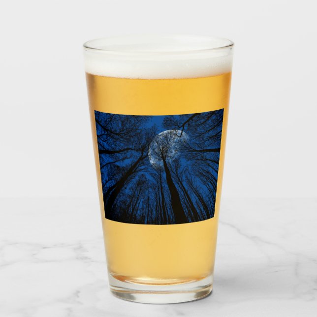 Copo De Pint Lua no Céu Noturno (Frente (Preenchido))