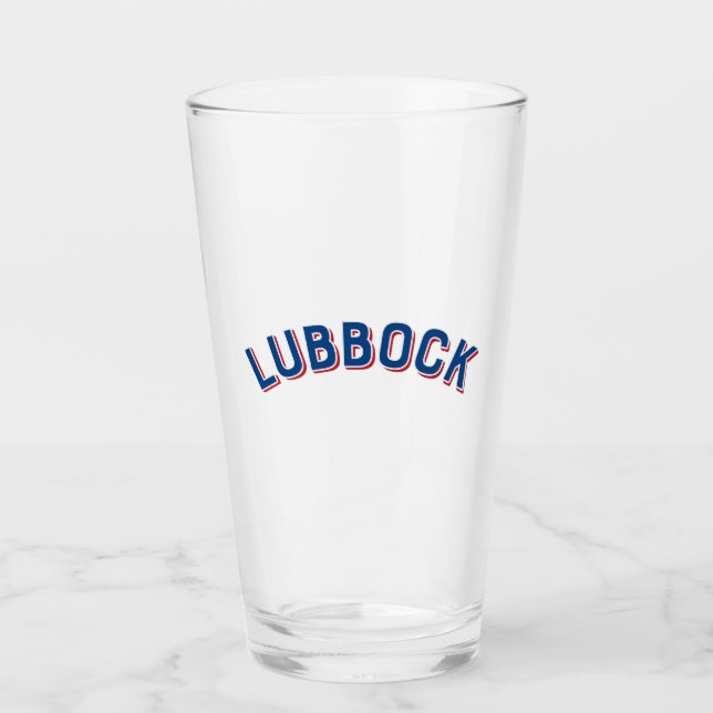 Copo De Pint Lubbock, Texas Arco Antigo (Frente)