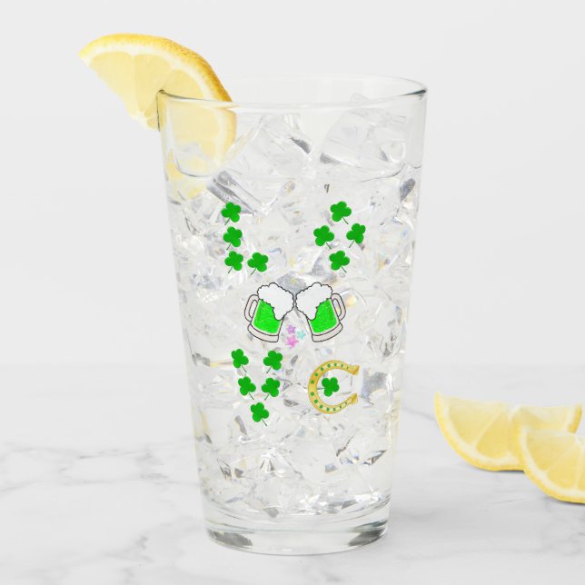 Copo De Pint Luck Shamrock Dublin Day Horsferes Irish (Gelo frontal)