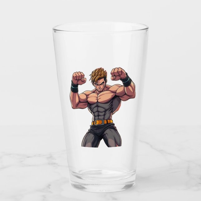 Copo De Pint Lutador de Anime (Frente)