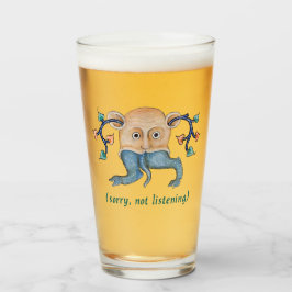 Copo De Pint Luttrell Psalter "Não Ouvindo"