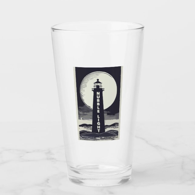 Copo De Pint Luz Nubble Maine Farol Lua (Frente)