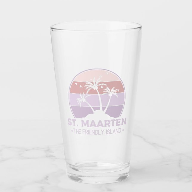 Copo De Pint Maarten, o amigo Retro Ilha Sint Martin (Frente)