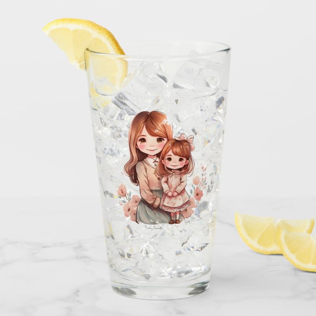Copo De Pint Mãe Adorável e Filha Bond (Gelo frontal)