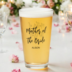 Copo De Pint Mãe da Copa Negra de Vidro Branco de Casamento Bri