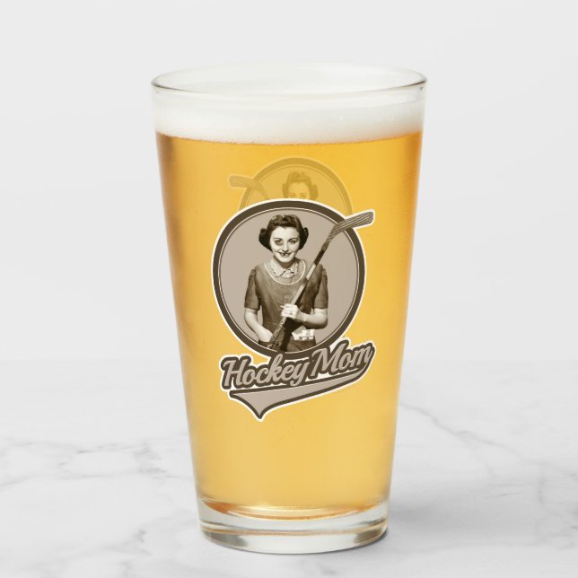 Copo De Pint Mãe de Hockey (Traseira (Preenchido))