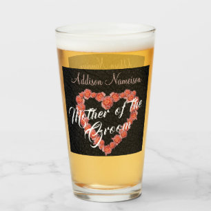 Copo De Pint Mãe do monograma Floral Rosa