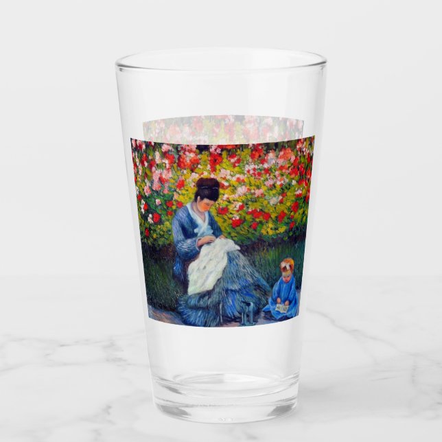 Copo De Pint Mãe e Criança Monet no Jardim (Frente)