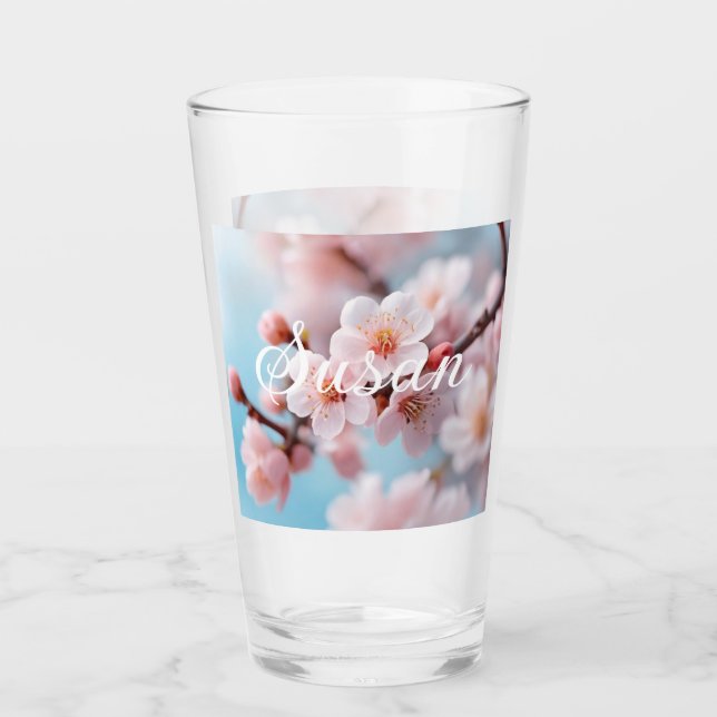 Copo De Pint Magia de Flor de Cerejeira Rosa (Frente)