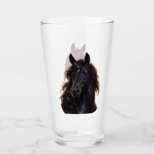 Copo De Pint Magnífico Garanhão Preto (Frente)
