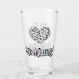 Copo De Pint Mahjong Glass Tumbler