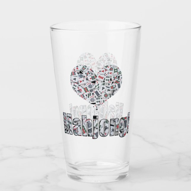 Copo De Pint Mahjong Glass Tumbler (Frente)