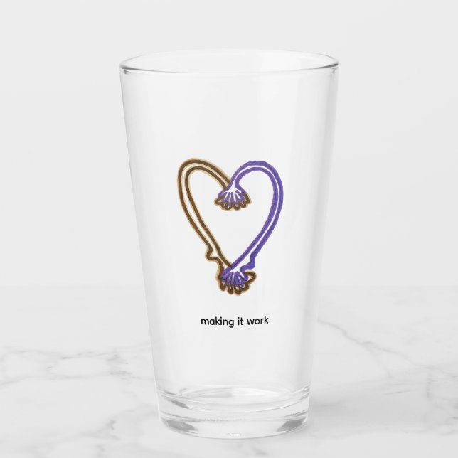 Copo De Pint Making It Work Mug Quirky Heart  Glass (Frente)