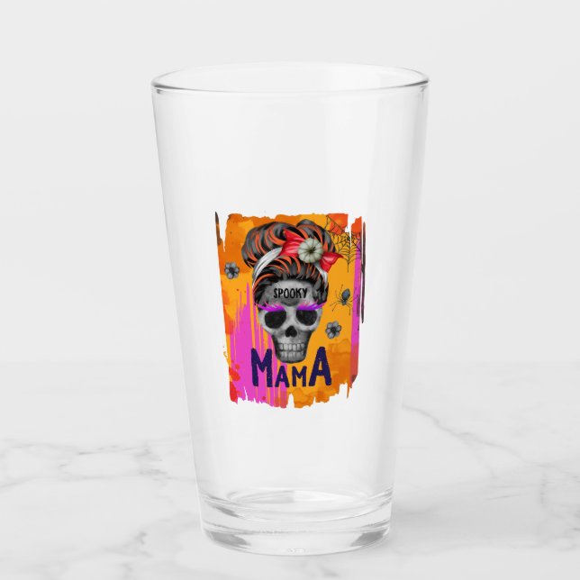 Copo De Pint Mama Spooky - Caveira Mensal (Frente)