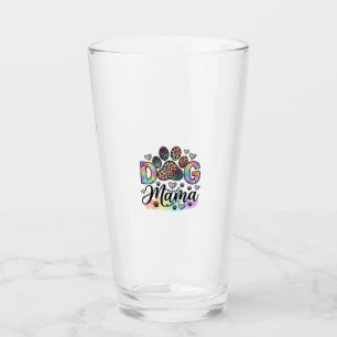 Copo De Pint Mamãe Cachorro Pata Leopardo Arco-íris Aquarela Co