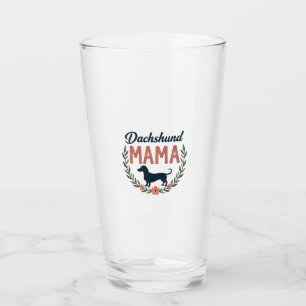 Copo De Pint Mamãe Dachshund Vintage Floral Amante de Cachorro