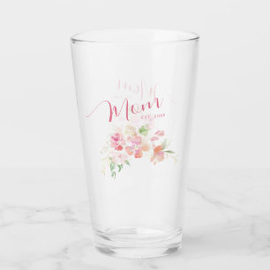 Copo De Pint Mamãe Estabeleceu Água Floral Rosa Esbranquiçada