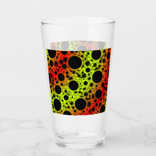 Copo De Pint Manchas de Bolha Espacial - Lima/Vermelho