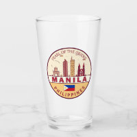 Manila Filipinas City Skyline Emblem