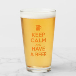 Copo De Pint Mantenha a Calma e Tenha uma Cerveja