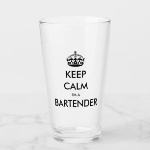 Copo De Pint MANTENHA CALMA, SOU UM BARTENDER (Bar, Pub, Salão)
