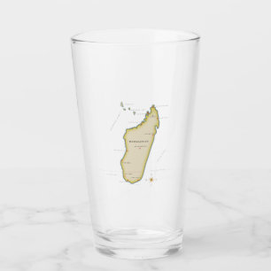 Copo De Pint Mapa ilustrado de Madagáscar