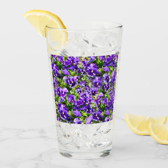 Copo De Pint Mar da Serenidade: O Belo Campo Pansado Roxo (Gelo frontal)