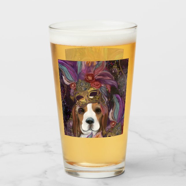 COPO DE PINT MARDI GRAS BEAGLE (Traseira (Preenchido))