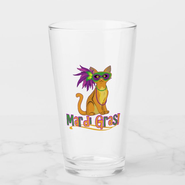Copo De Pint Mardi Gras Cat (Frente)