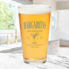 Copo De Pint Margaritas E Matrimony Personalizaram Bachelorette