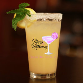 Copo De Pint Margs & Matrimony Pink Margarita Chá de Noiva