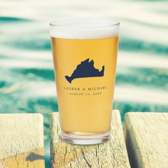 Copo De Pint Marinho Azul Martha é o favor do casamento do Vine (Criador carregado)