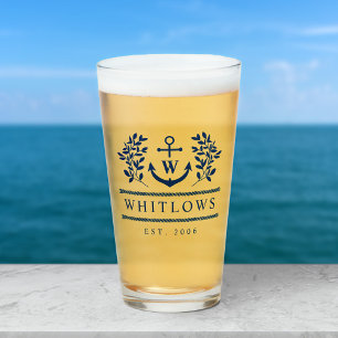 Copo De Pint Marinho Blue Greenerescência Náutica Monograma Hou